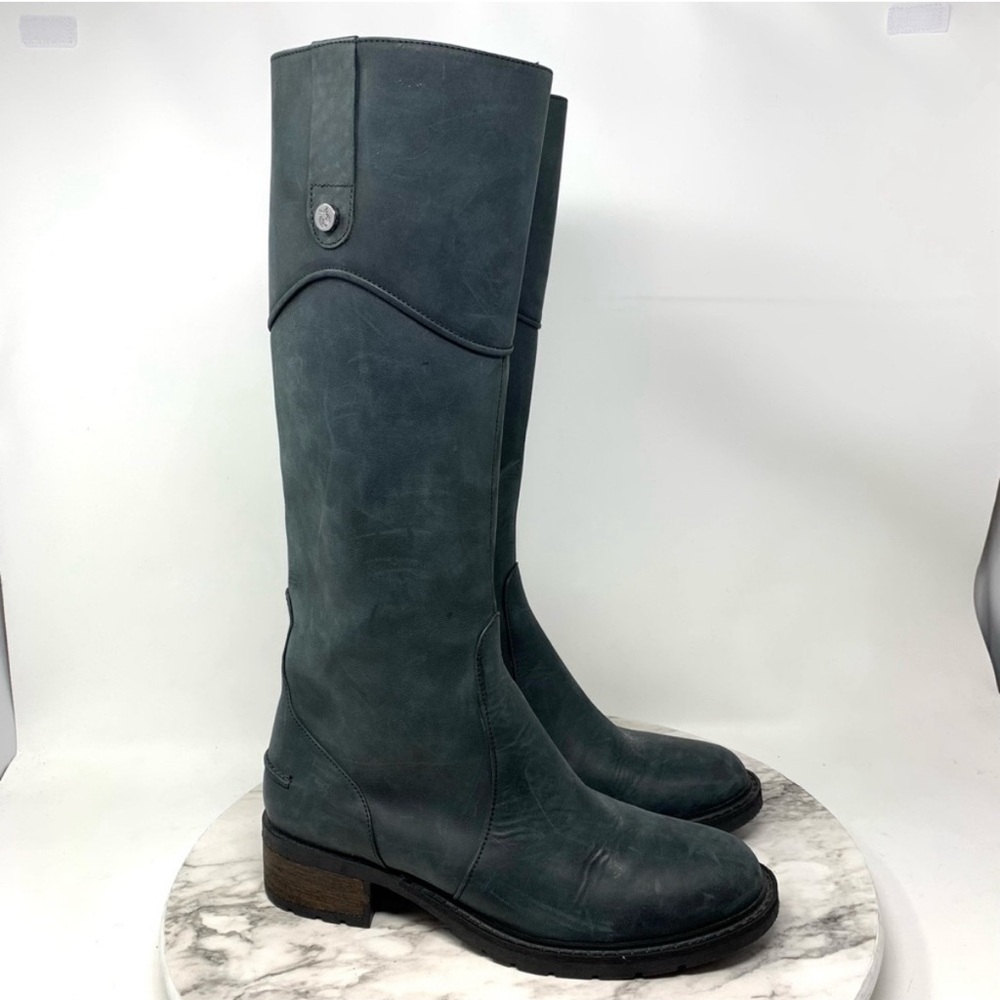 Ted & Muffy Triton Lug Sole Leather Tall Riding Boots